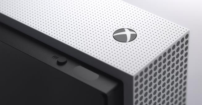 Microsoft: in arrivo una nuova Xbox senza lettore Blu-Ray Il logo di Xbox su Xbox One S