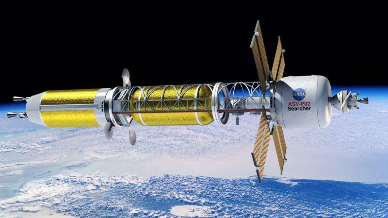 Il razzo a propulsione nucleare Un'illustrazione di un ipotetico razzo a propulsione nucleare