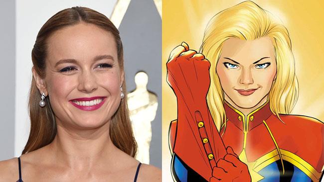 Brie Larson potrebbe essere Capitan Marvel Brie Larson e Carol Danvers in uniforme