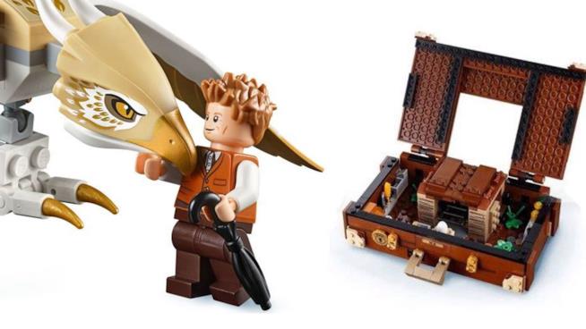 I set LEGO di Animali Fantastici Newt Scamander e un Grifone in versione LEGO