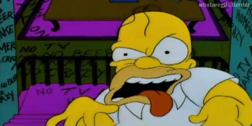 Homer in una scena dell'episodio 6x06 de I Simpson Homer in La Paura fa Novanta V