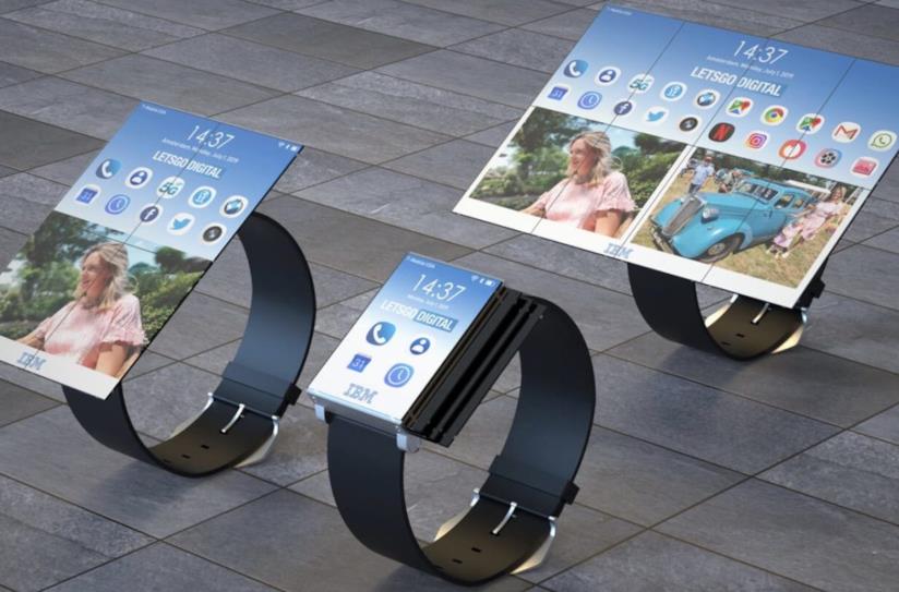 Uno smartwatch che diventa uno smartphone o tablet? Potrebbe portare la firma di IBM Il concept di LetsGoDigital dello smartwatch brevettato da IBM