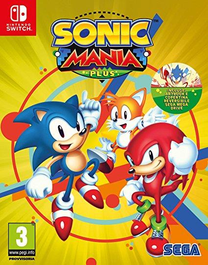 La cover di Sonic Mania Plus Sonic e i suoi amici, Tails e Knuckles