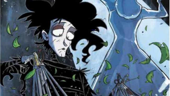 Edward mani di forbice Tim Burton diventa un fumetto Un'immagine di Edward in versione fumetto