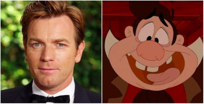 Ewan McGregor interviene sulle controversie gay de La Bella e la Bestia Ewan McGregor in un collage con LeFou