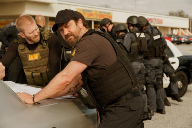 Gerard Butler, icona action protagonista di Nella tana dei lupi Gerard Butler in una scena del film