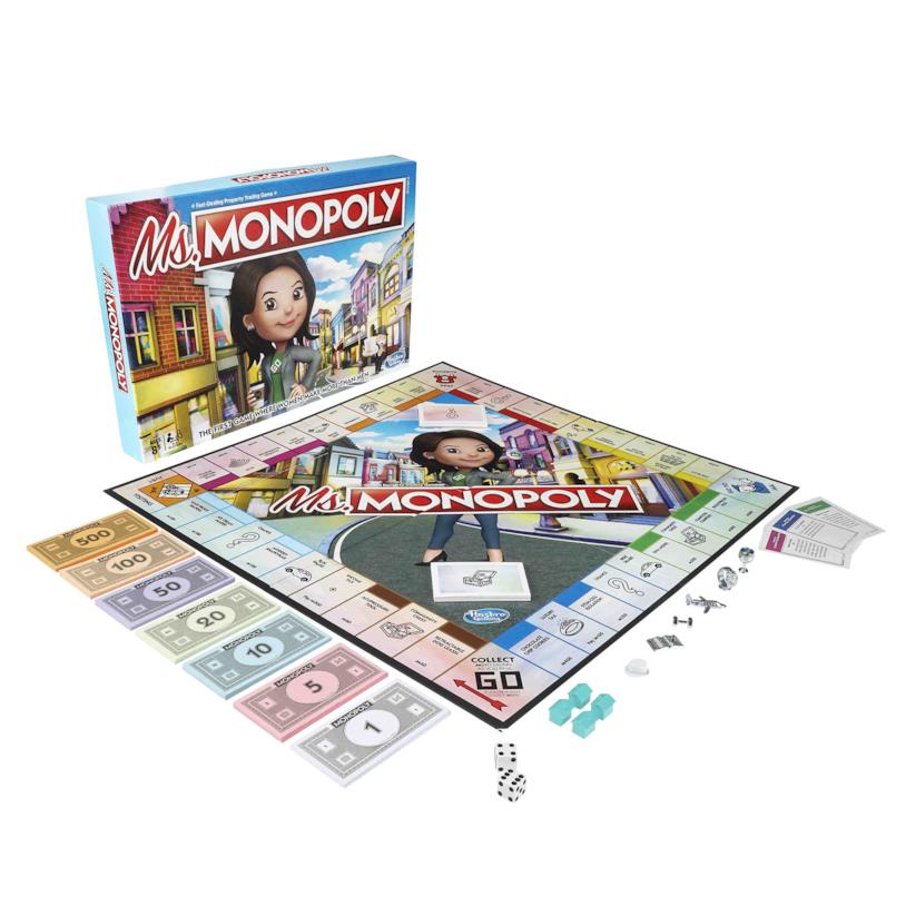 Arriva Ms. Monopoly, il gioco da tavolo dove le donne guadagneranno più degli uomini La scatola e il tabellone da gioco di Ms. Monopoly