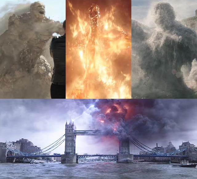 Gli Elementali tra i nemici di Spider-Man in Far From Home Screen del trailer di Spider-Man: Far From Home con le manifestazioni de Gli Elementali