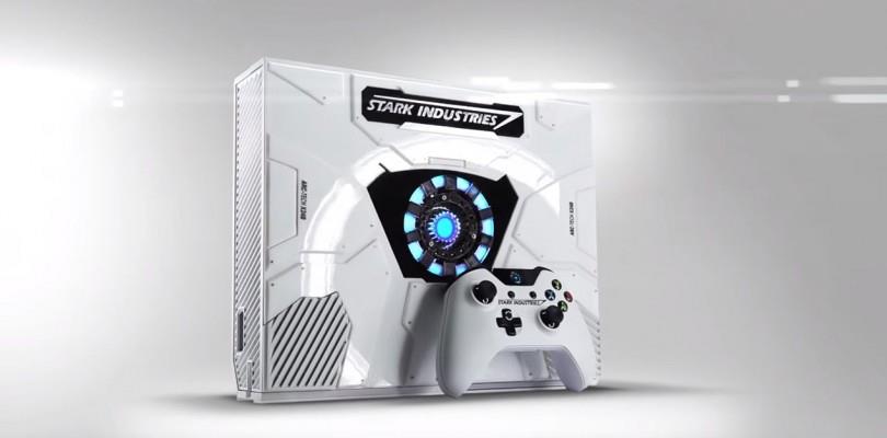 Microsoft presenta una Xbox One limitata per Captain America: Civil War Uno screenshot della Xbox One bianca e del controller a tema Iron Man