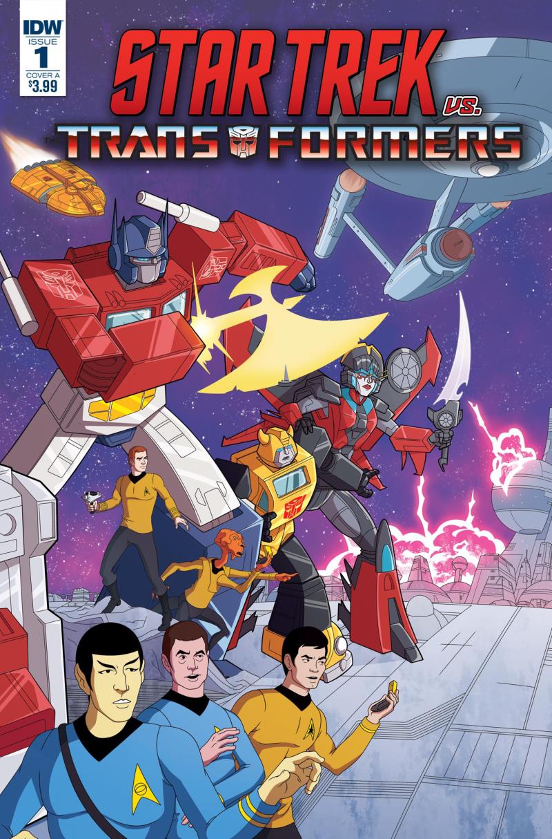 Variante della cover del primo numero di Star Trek VS Transformer Variante cover Star Trek VS Transformer