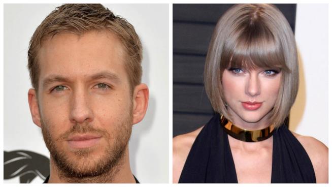 Calvin Harris invia un segnale di pace a Taylor Swift sui social Primo piano di Calvin Harris e Taylor Swift