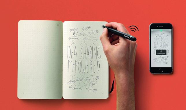Lo Smart Writing Set di Moleskine digitalizza ciò che viene scritto su carta Immagine promozionale dello Smart Writing Set di Moleskine