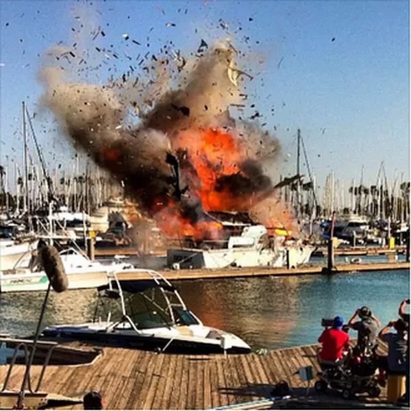 Esplosione NCIS Los Angeles Backtage