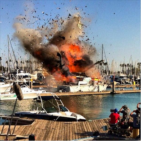 Esplosione NCIS Los Angeles Backtage