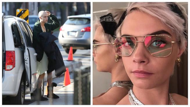 Cara Delevingne si rasa i capelli per esigenze di scena Cara Delevingne rasata per Life in a Year