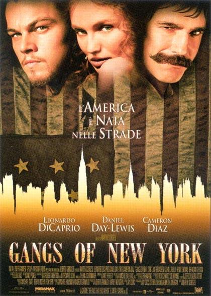 La locandina di Gangs of New York Gangs of News York, film di Martin Scorsese