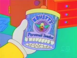 Krusty's Personal Swabs I cotton fioc di Krusty il Clown