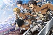 L'Attacco dei Giganti, l'anime torna il 28 aprile Attacco dei Giganti Eren, Mikasa, Levi e Armin