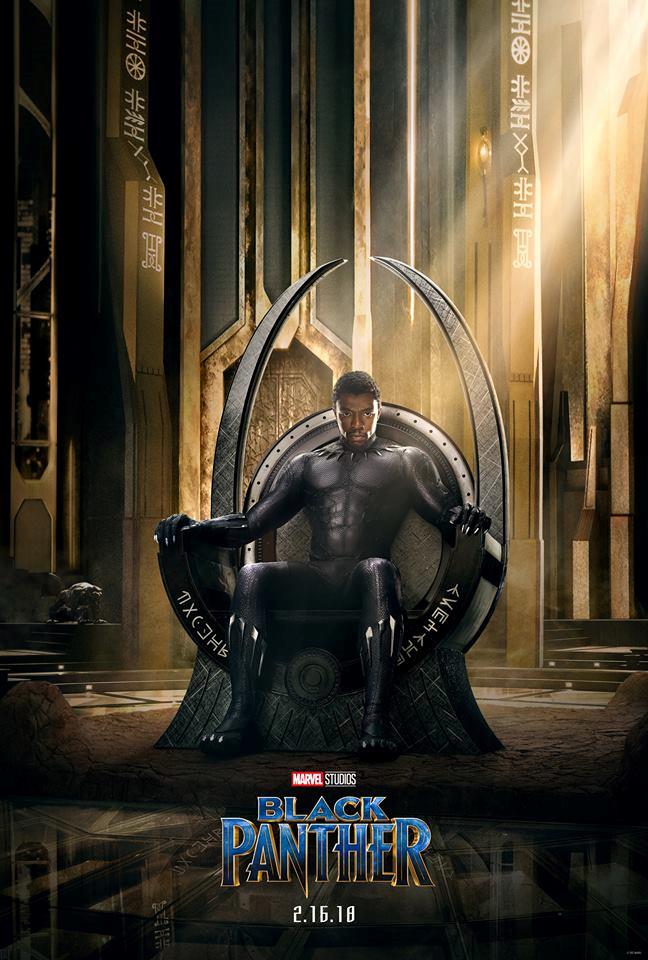 Black Panther poster Chadwick Boseman nel poster ufficiale di Pantera nera