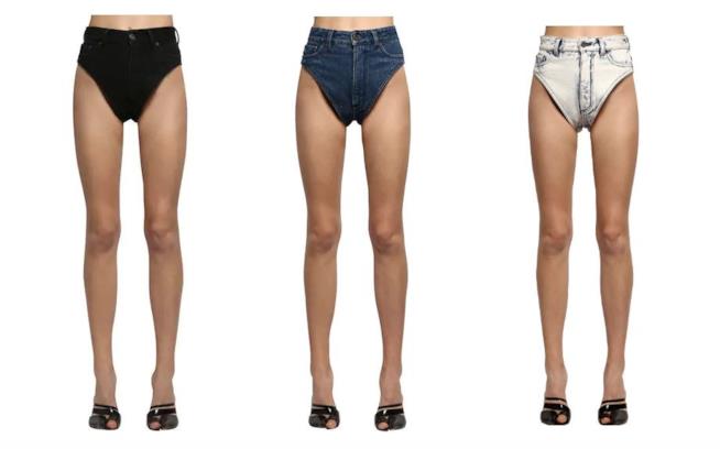 Nuovi janties in denim del brand Y/Project Mutande in denim da 295 euro