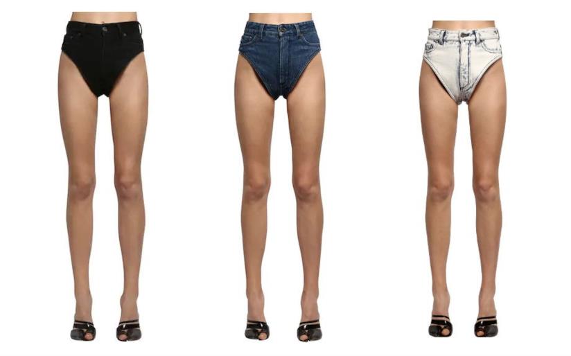Nuovi janties in denim del brand Y/Project Mutande in denim da 295 euro
