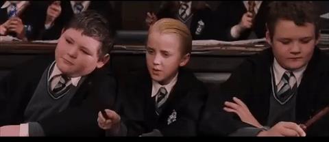 Malfoy Harry Potter Malfoy durante una lezione di magia