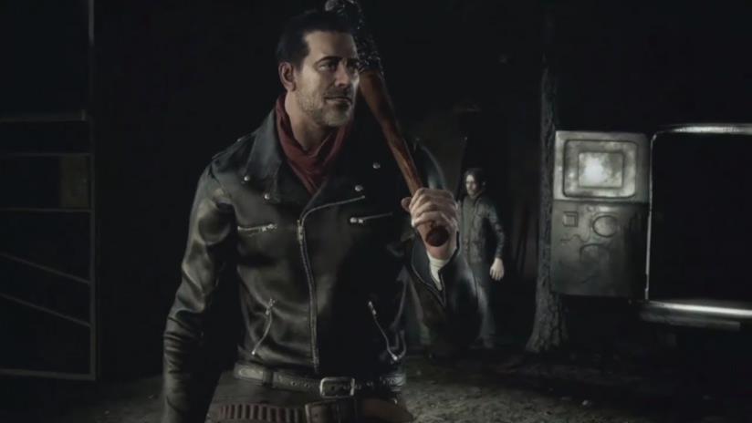 Negan, accompagnato dalla sua Lucille, entra a far parte del roster di Tekken 7 Negan in una scena di Tekken 7