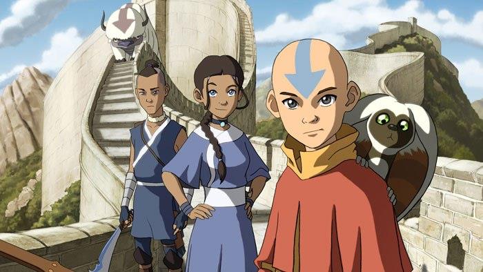 Katara, Sokka e Aang in Avatar - La Leggenda di Aang Katara, Sokka e Aang, personaggi di Avatar - La Leggenda di Aang