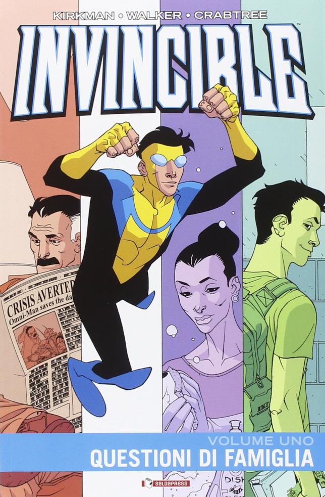 La copertina del primo volume di Invincible Il numero uno di Invincible