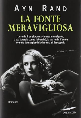 The Fountainhead. La Fonte Meravigliosa, in italiano Copertina del romanzo, con donna sdraiata su un divano