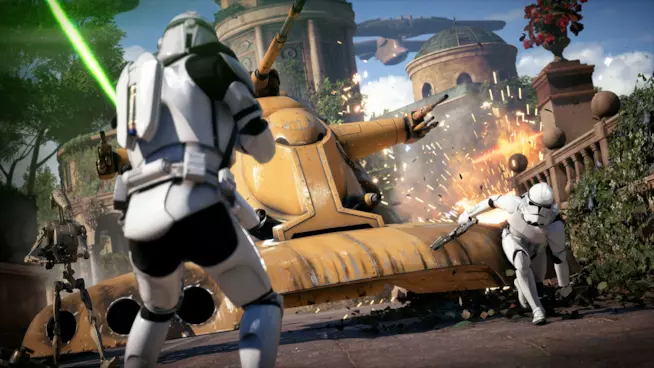 Stormtrooper in azione in Star Wars Battlefront 2