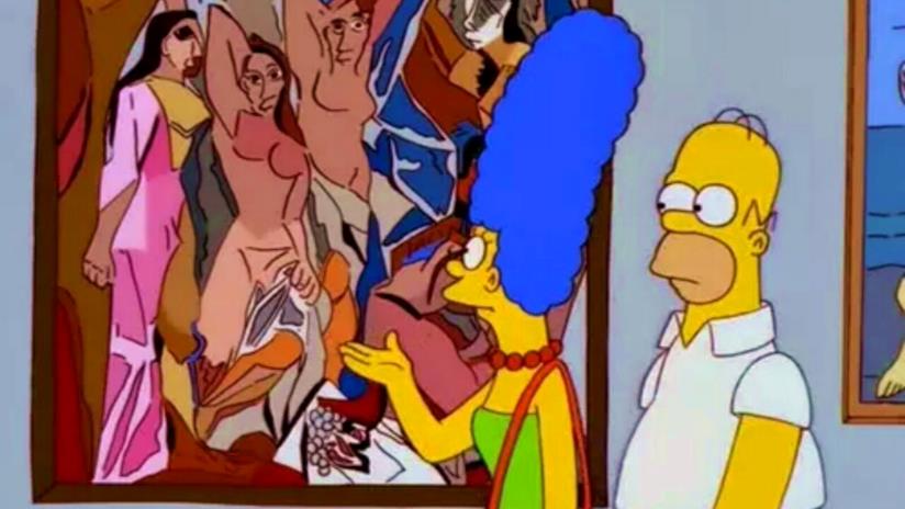 I Simpson sbancano anche nell'arte: millennials spendono milioni di dollari I Simpson: Marge e Homer osservano dei Picasso
