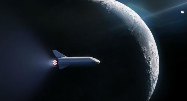 SpaceX, il nome del primo passeggero che girerà intorno alla Luna sarà rivelato a breve Mock-up del razzo lanciato da SpaceX