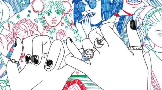 La copertina del fumetto Non bisogna dare attenzioni alle bambine che urlano La cover del fumetto dedicato alle ragazze degli anni '90