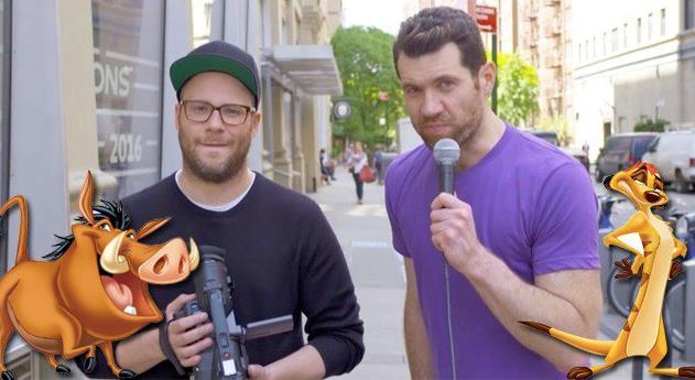 Timon e Pumbaa saranno doppiati da Seth Rogen e Billy Eichner nel Re Leone Seth Rogen e Billy Eichner nei panni di Pumbaa e Timon