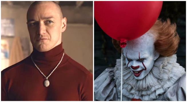 James McAvoy terrorizzato da Bill Skarsgard sul set di IT - Capitolo Due James McAvoy e Bill Skarsgard