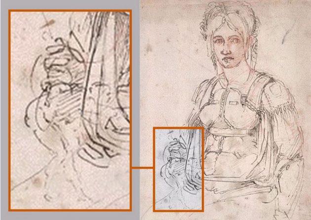 Ritratto di Vittoria Colonna Dettagli sul ritratto di Vittoria Colonna eseguito da Michelangelo