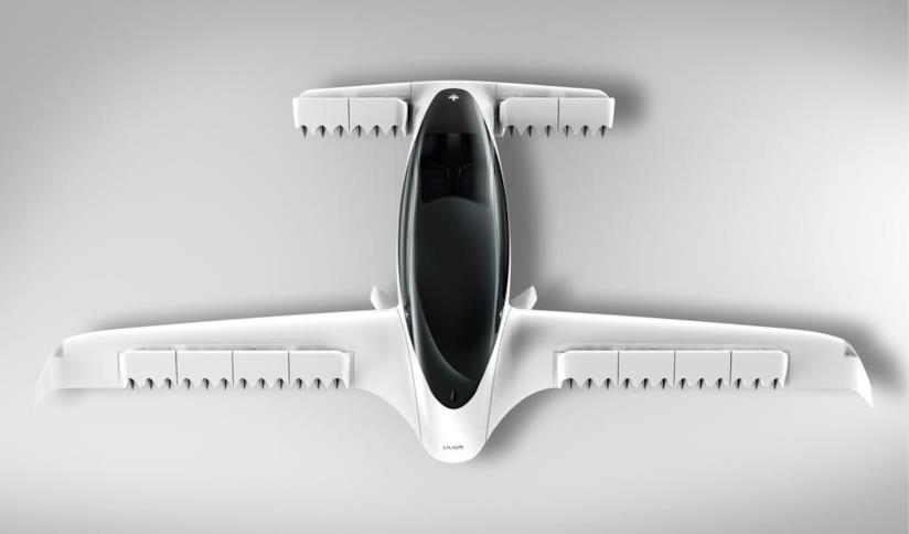 Lilium Jet 5 posti Il render del modello Lilium Jet da 5 posti testato lo scorso 5 maggio