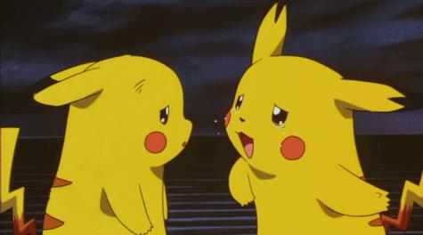 Clone Pikachu Slapping Ashs Pikachu In a Battle Vs. Mewtwo In The Pokemon Movie