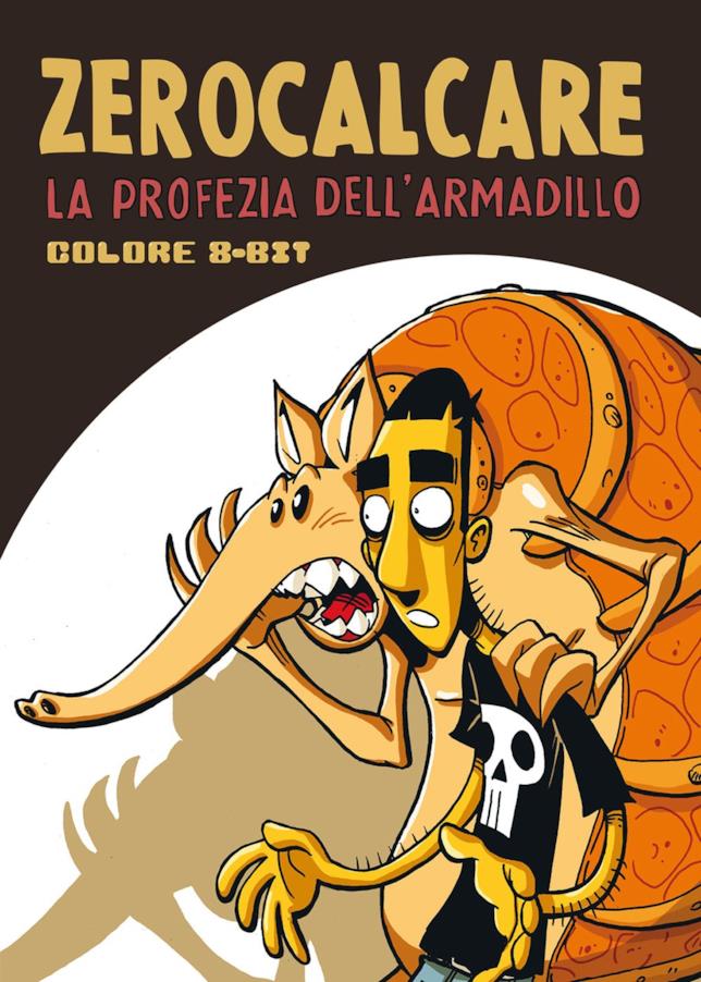 La profezia dell'armadillo Copertina del fumetto con Zero e l'armadillo di spalle