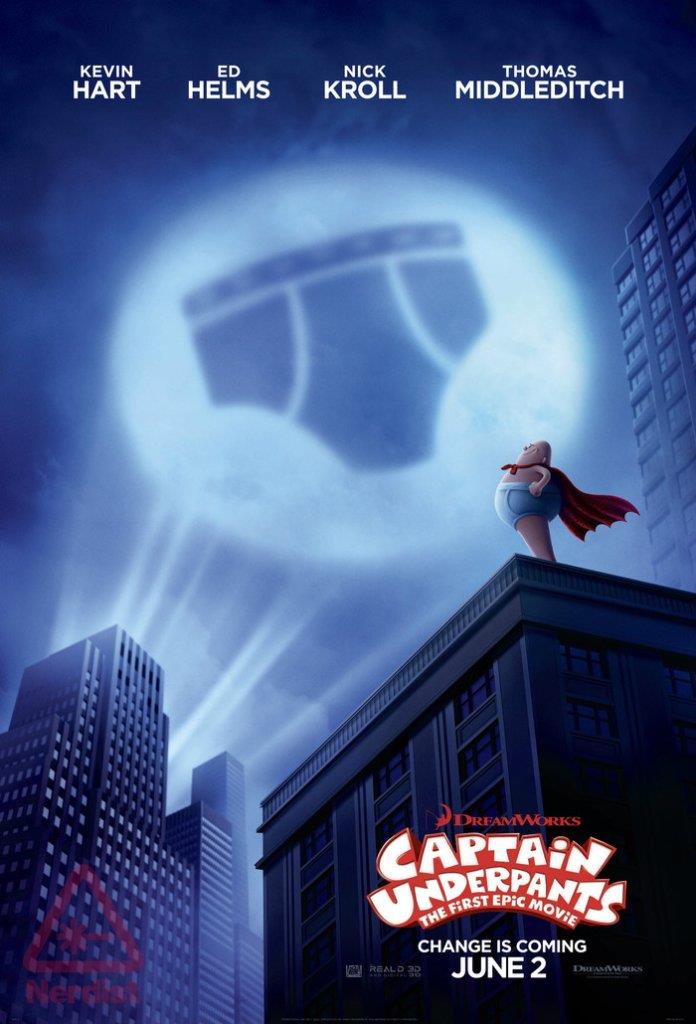 Le avventure di Capitan Mutanda diventano un film Il primo poster del film d'animazione dedicato a Capitan Mutanda