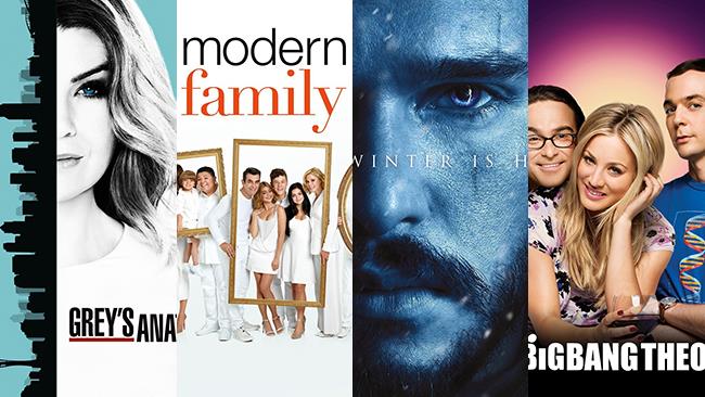 Le star più pagate della TV: quanto guadagnano i protagonisti del piccolo schermo I poster di Grey's Anatomy, Modern Family, Game of Thrones, The Big Bang Theory