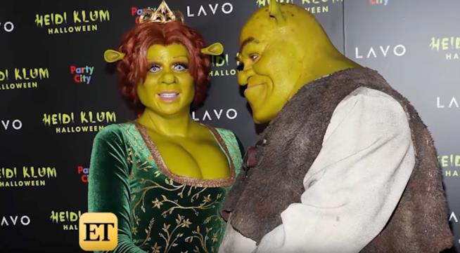 I 10 miglior video di YouTube della settimana Primo piano di Heidi Klum e il fidanzato Tom kaulitz mascherati da Fiona e Shrek