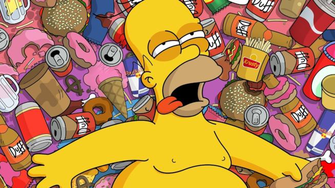 Ecco cosa mangia in un giorno Homer Simpson Homer Simpson e gli effetti della sua dieta