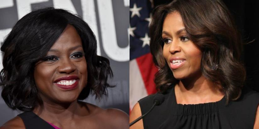 Viola Davis sarà Michelle Obama in First Ladies Viola Davis a sinistra, Michelle Obama a destra