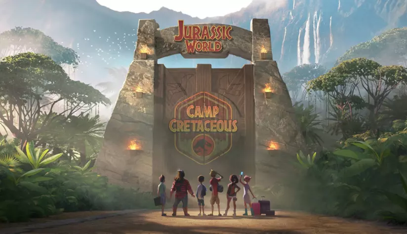 Jurassic World: Camp Cretaceous, la serie animata in CGI arriva nel 2020 I protagonisti davanti al cancello del parco