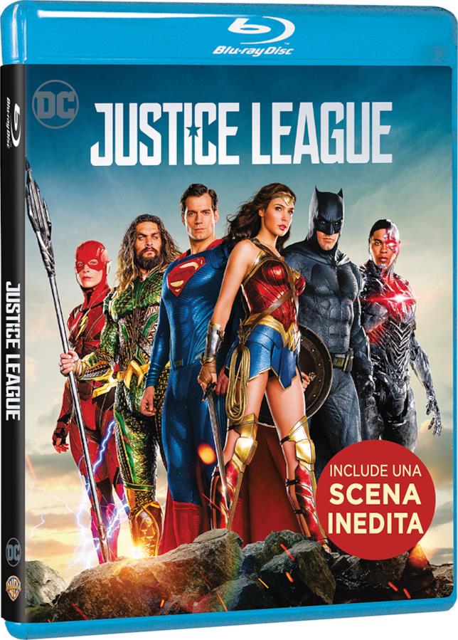Justice League in Blu-ray Packshot di Justice League in Blu-ray