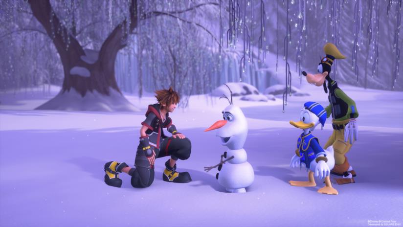 Kingdom Hearts 3 anche nel mondo di Frozen I protagonisti di Kingdom Hearts 3 e Olaf