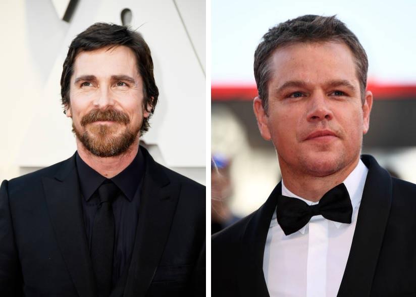 Christian Bale e Matt Damon sono i protagonisti del biopic Ford v. Ferrari Collage di Christian Bale e Matt Damon