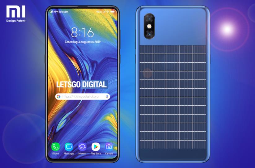 Xiaomi brevetta lo smartphone con pannello solare sulla scocca posteriore Concept dello smartphone di Xiaomi con pannello solare